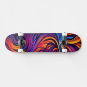 SKATEBOARD NEON WAVES (Horz)