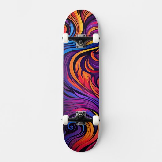 SKATEBOARD NEON WAVES (Recto)