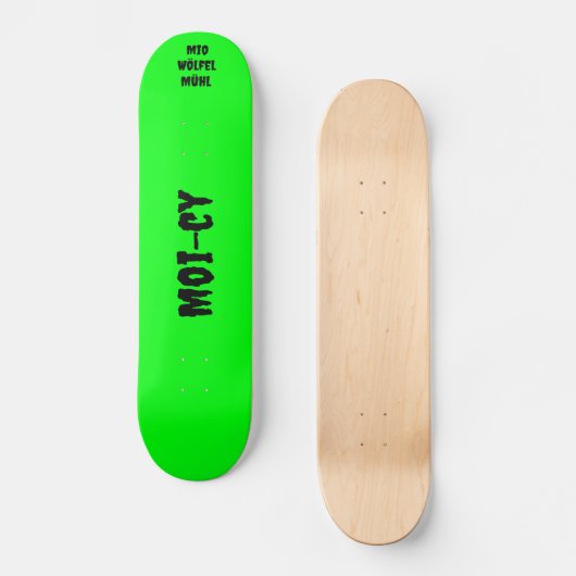 Skateboard neongrün (Voorkant)