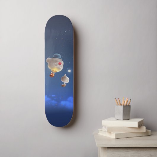 Skateboard Night Sky Balloon Adventure (Art mural)
