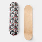 Skateboard Ninja Girls Anime With Text Pattern Design (Recto)