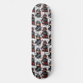Skateboard Ninja Girls Anime With Text Pattern Design (Recto)