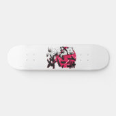 Skateboard Ninja Mondlicht mit Katana Kunstwerk Kanji (Horz)