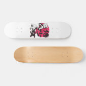 Skateboard Ninja Mondlicht mit Katana Kunstwerk Kanji (Horz)