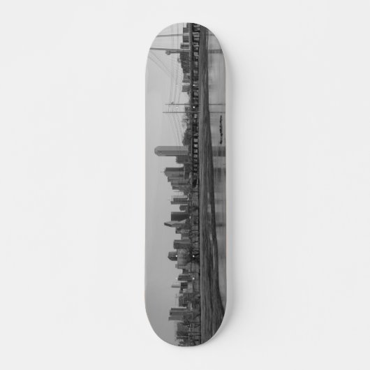 Skateboard Niveaux de gris de Dallas Skyline (Devant)