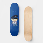 Skateboard "NO DONUTS, NO SERVICE" drôle d'officier de police (Recto)