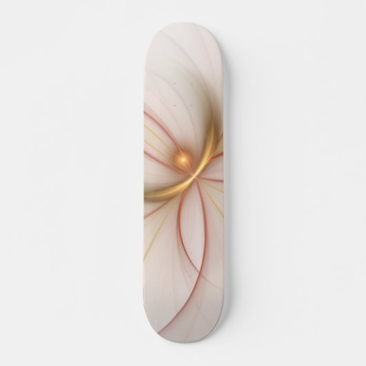 Skateboard Noble Cuivre Et Or Abstrait Art Fractal Moderne (Devant)
