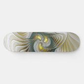 Skateboard Nobly Golden Turquoise Imaginaire Fractal Art (Horz)