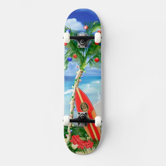 Skateboard Noël de plage (Recto)