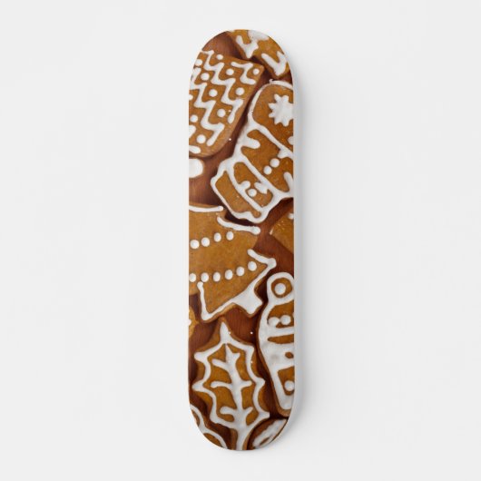 Skateboard Noël Gingerbread Cookies de vacances (Devant)