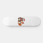 Skateboard Noël/hiver Mignonne Ours et renard (Horz)