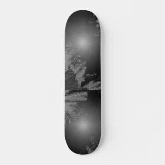 Skateboard Noël Poinsettia noir et gris