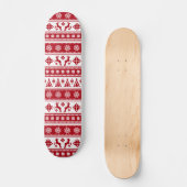 Skateboard Noël Vacances Nordic Motif Cosy (Recto)