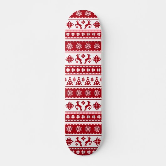 Skateboard Noël Vacances Nordic Motif Cosy (Devant)