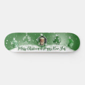Skateboard Noël vert (Horz)