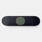 Skateboard Nœud celtique, emblème vert (Horz)