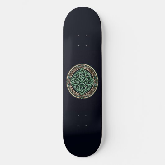 Skateboard Nœud celtique, emblème vert (Recto)