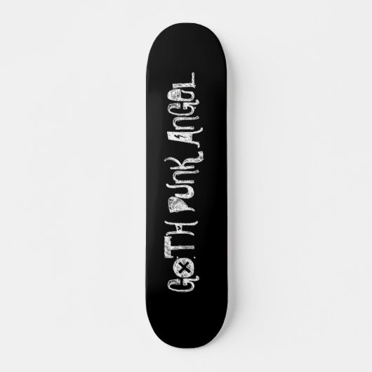 SKATEBOARD NOIR, ANGE DE PUNK DE GOTH (Devant)