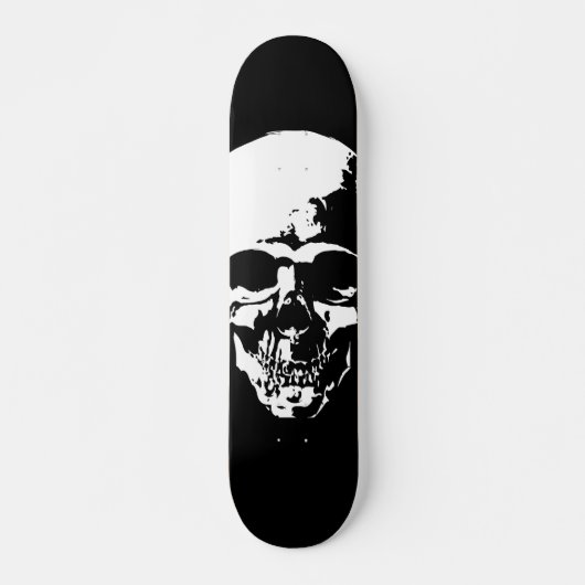 Skateboard Noir de crâne (Devant)