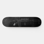 Skateboard Noir de plate-forme de planche à roulettes de M4 (Horz)