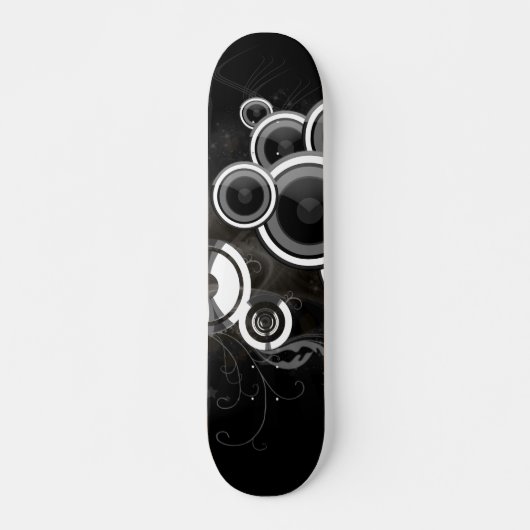 Skateboard Noir et blanc (Devant)