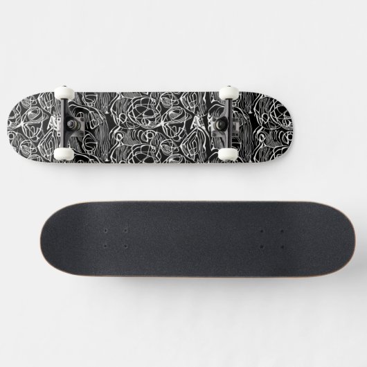 Skateboard noir et blanc Abstrait (Horz)