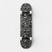 Skateboard noir et blanc Abstrait (Recto)