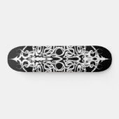 Skateboard Noir et blanc Abstrait Tatouage Tribal Design (Horz)