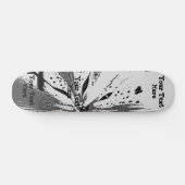 Skateboard noir et blanc éclabousse le style abstrait d'art (Horz)