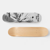 Skateboard noir et blanc éclabousse le style abstrait d'art (Horz)