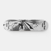 Skateboard noir et blanc éclabousse le style abstrait d'art (Horz)