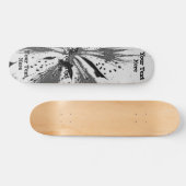 Skateboard noir et blanc éclabousse le style abstrait d'art (Horz)
