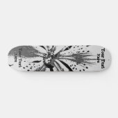 Skateboard noir et blanc éclabousse le style abstrait d'art (Horz)