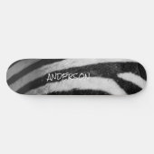Skateboard noir et blanc Zebra (Horz)