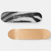 Skateboard noir et blanc Zebra (Horz)