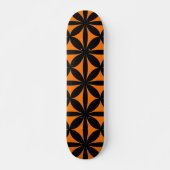Skateboard Noir et Orange moderne / Rétro Imprimer (Devant)