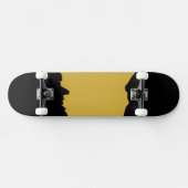 Skateboard Noir Gras avec Métallic Or Unique Stylé (Horz)