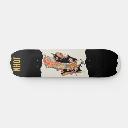 Skateboard noir japonais Samurai (Horz)