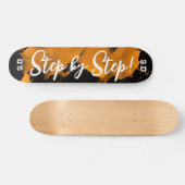 Skateboard Noir orange brossé (Horz)