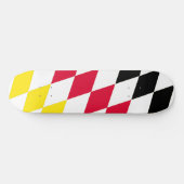 Skateboard Noir rouge jaune Bavaria Motif Drapeau Diamant (Horz)