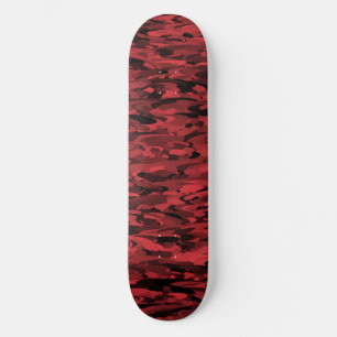 Skateboard Noir rouge Motif Abstrait