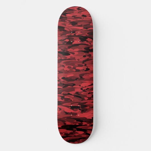 Skateboard Noir rouge Motif Abstrait (Recto)