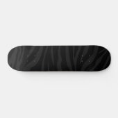 Skateboard Noir sur Black Zebra Imprimer Old School Skateboar (Horz)