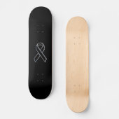 Skateboard Noir sur Noir sensibilisation au ruban noir (Recto)