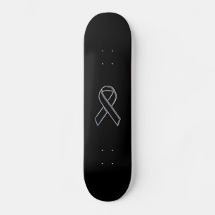 Skateboard Noir sur Noir sensibilisation au ruban noir