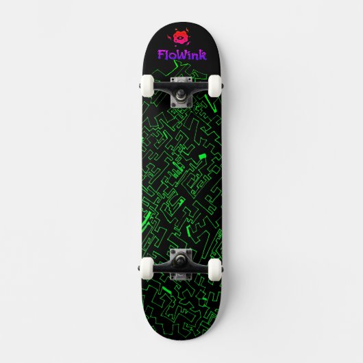 Skateboard Noir vert (Recto)