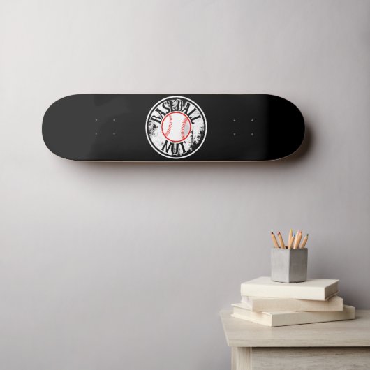 Skateboard Noix de baseball (Art mural (Horz))