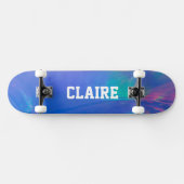 Skateboard Nom Collectable Holographique Cool Bleu (Horz)