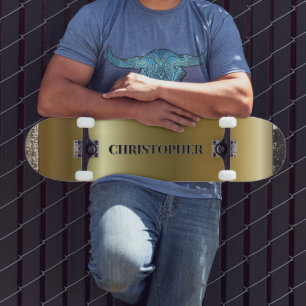 Skateboard Nom cool Gold Black Silver