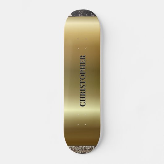 Skateboard Nom cool Gold Black Silver (Recto)